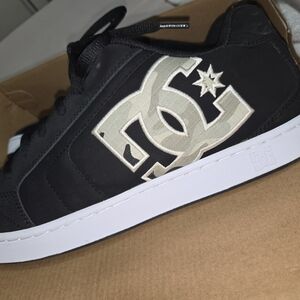 DC Men's Black and White Sneakers